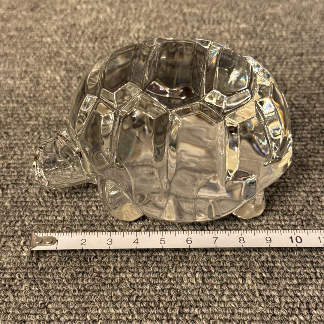バカラ 置物 オブジェ 亀 カメ クリスタルガラス インテリア Baccarat