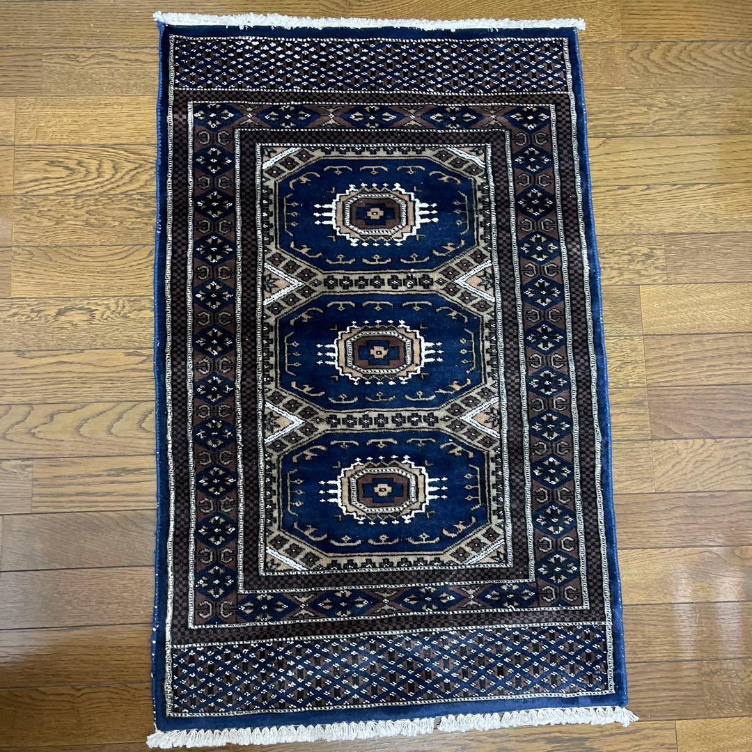 ヴィンテージラグ　デッドストック　ネイビー