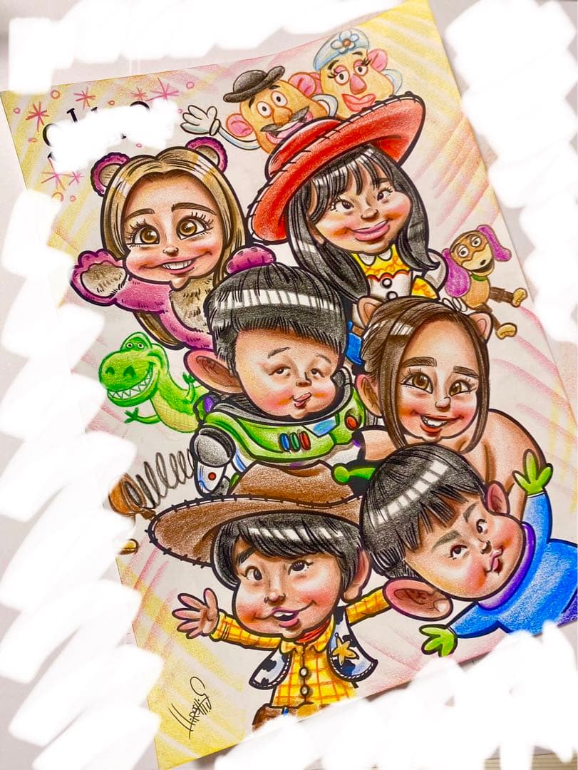 世界で1枚のオーダーメイド似顔絵☆ハイクオリティver☆誕生日★記念日