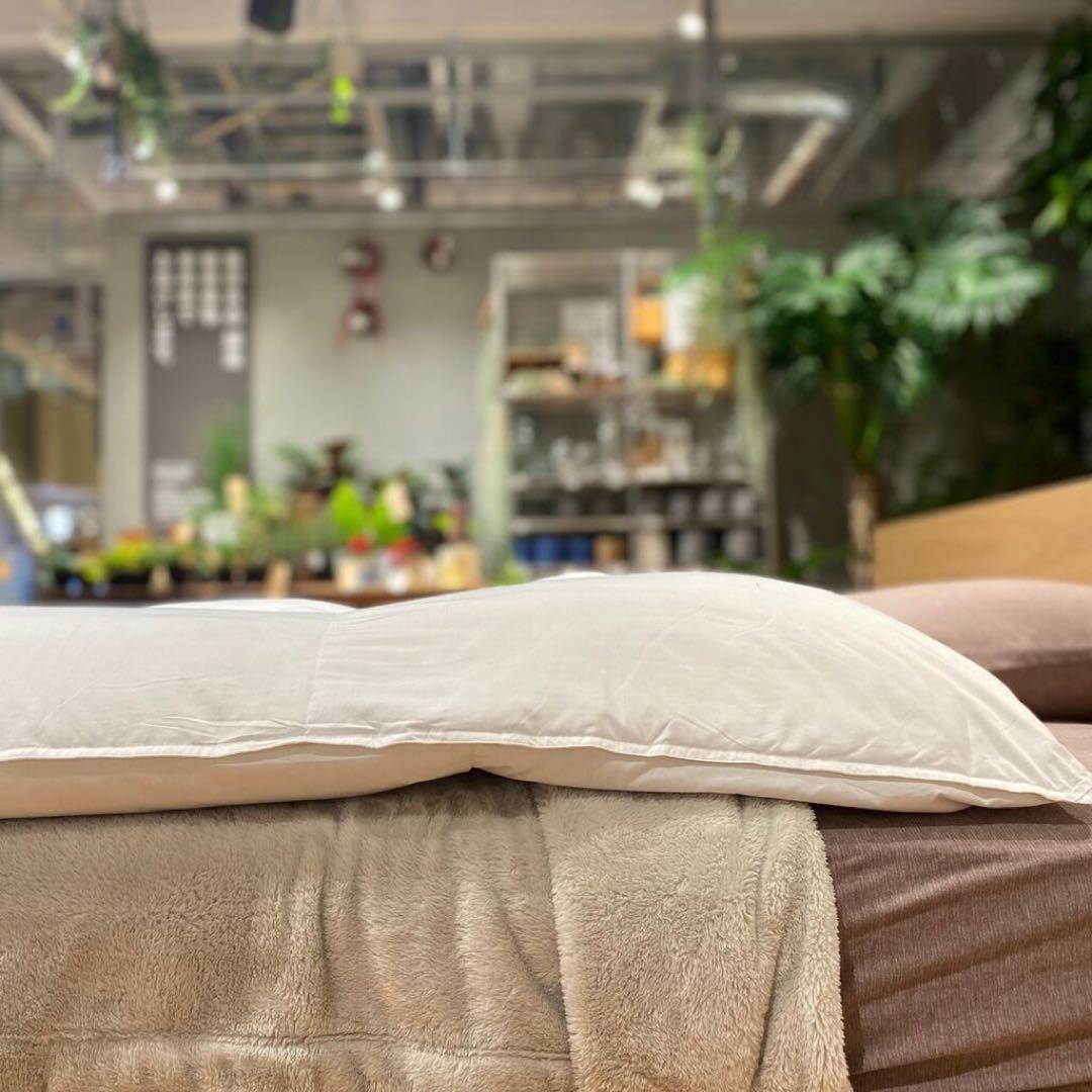 【無印良品】グレー羽毛掛ふとん・二層式・薄型/SD 170×210cm 良品計画