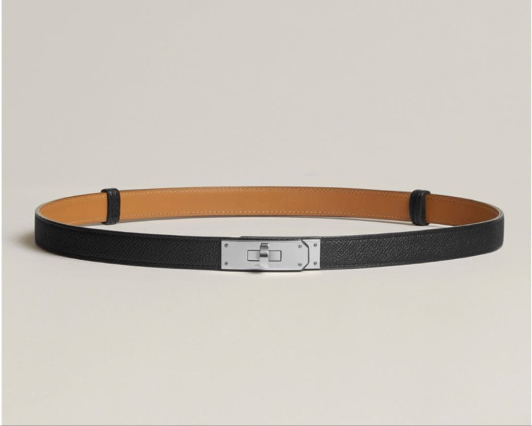 エルメス ケリーベルト 18 ノアール 黒 シルバー ケリー