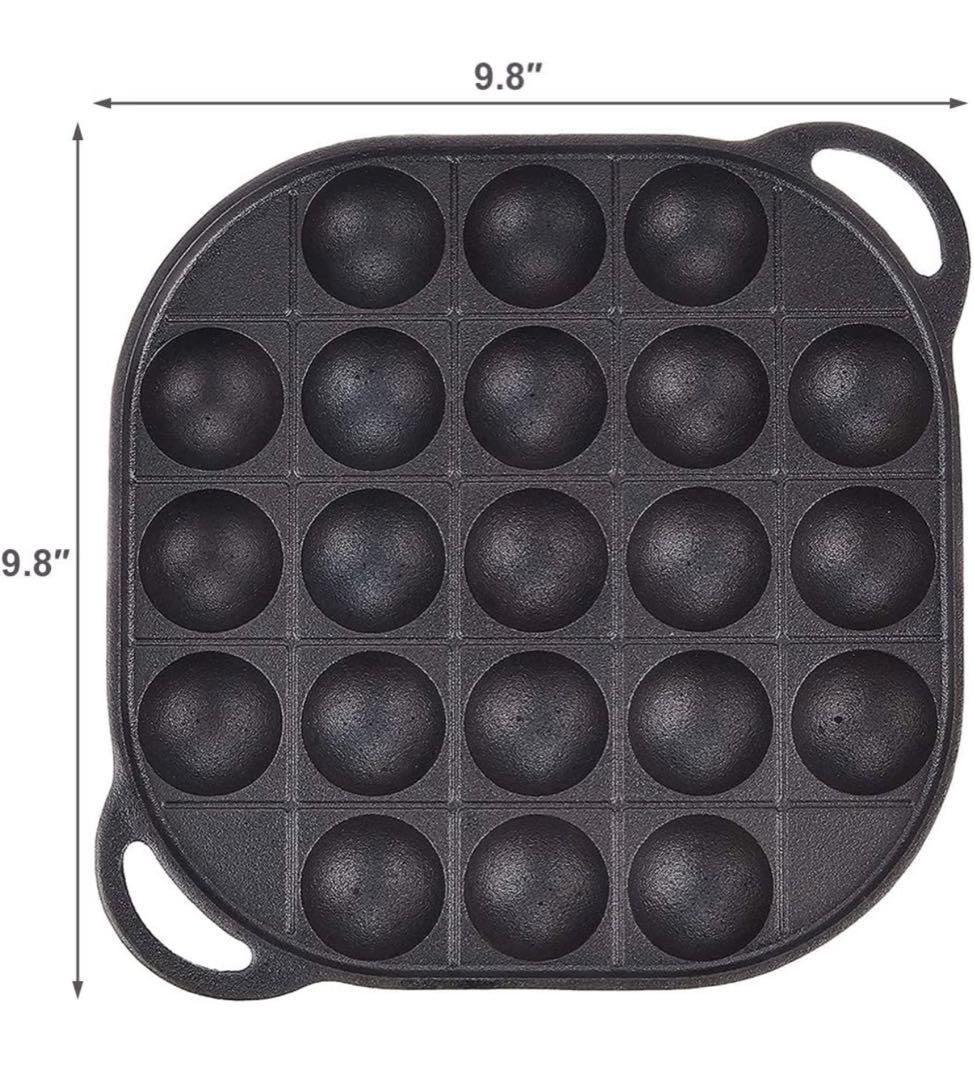【美品】たこ焼きパン 鋳鉄 スキレットグリドル ボール型メーカー (21型)