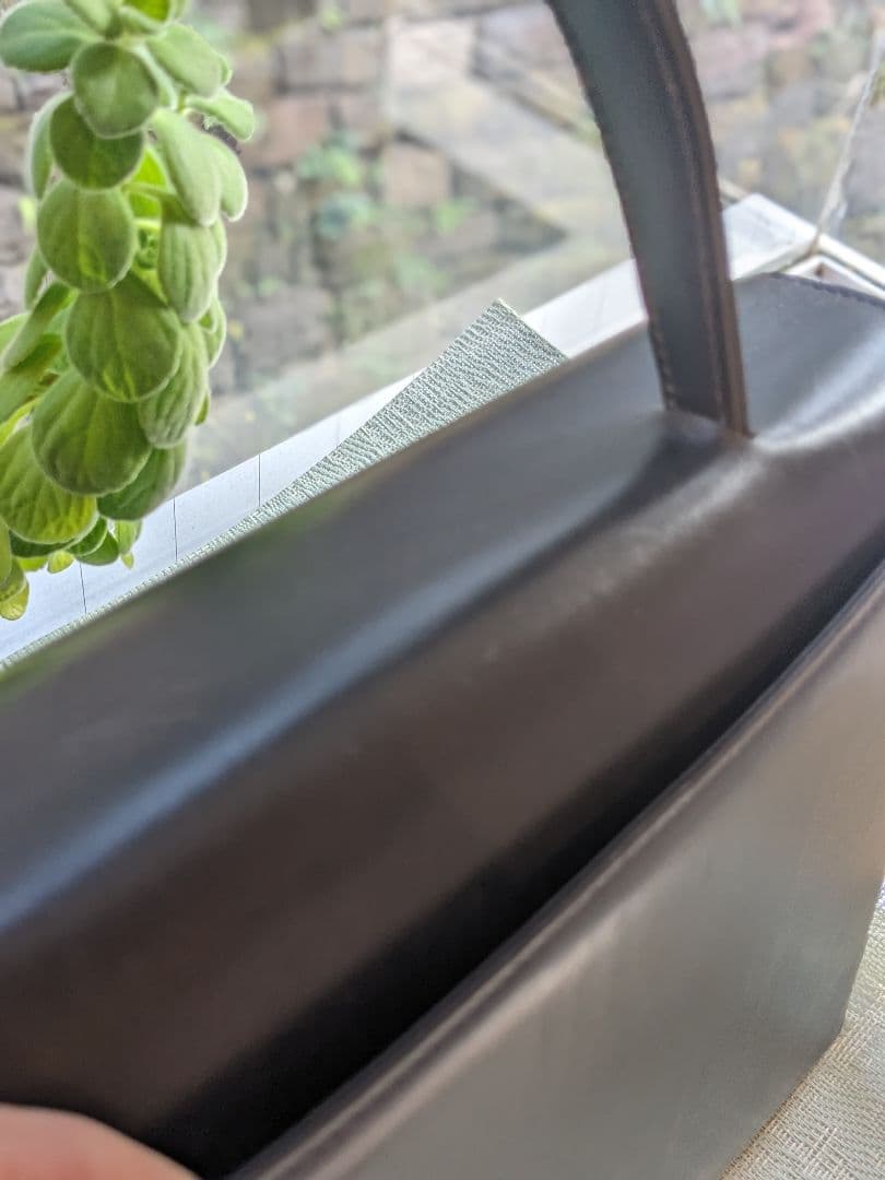 銀座和光オリジナル本革バッグ　ネイビー