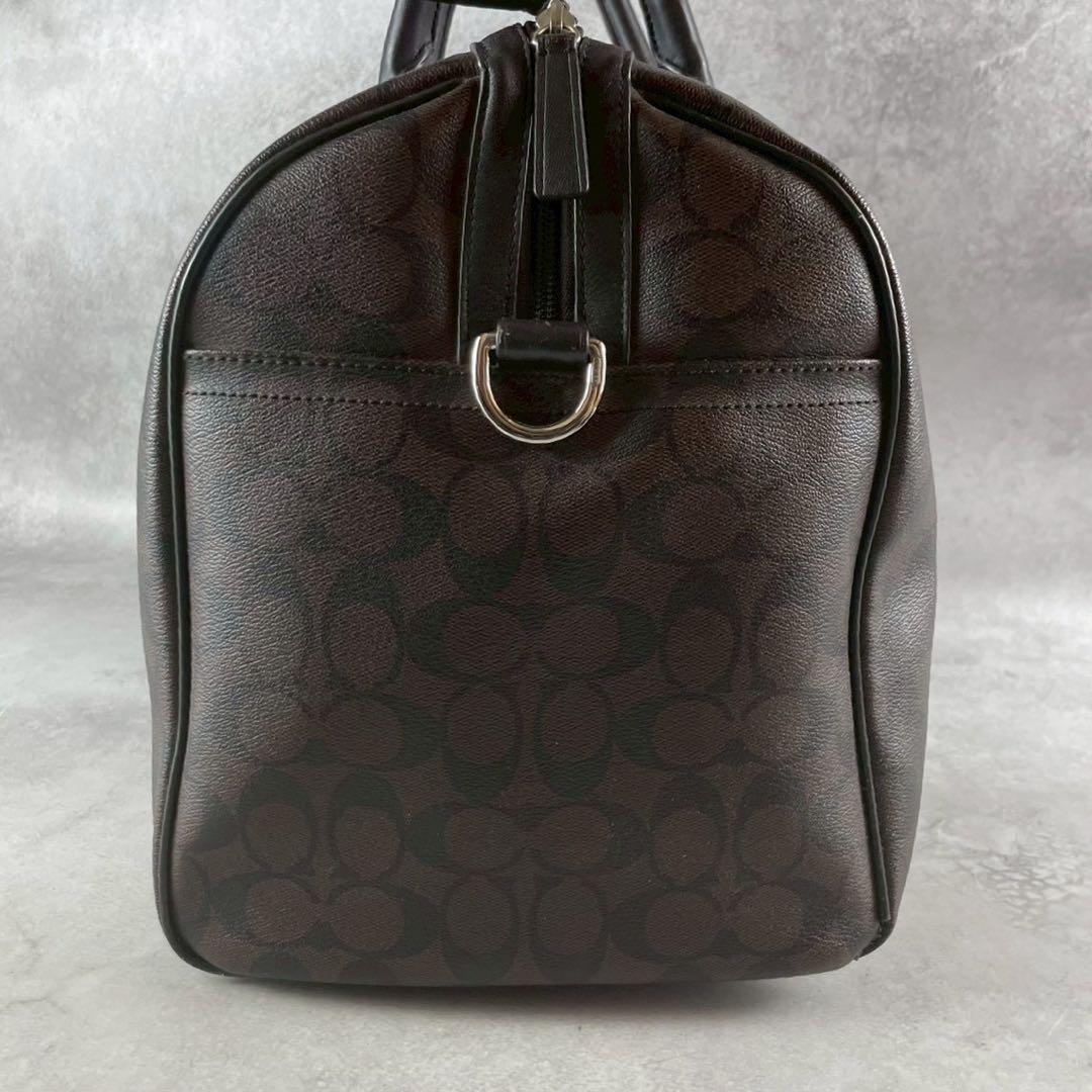 COACH コーチ　ダークブラウン ボストンバッグ　レザー