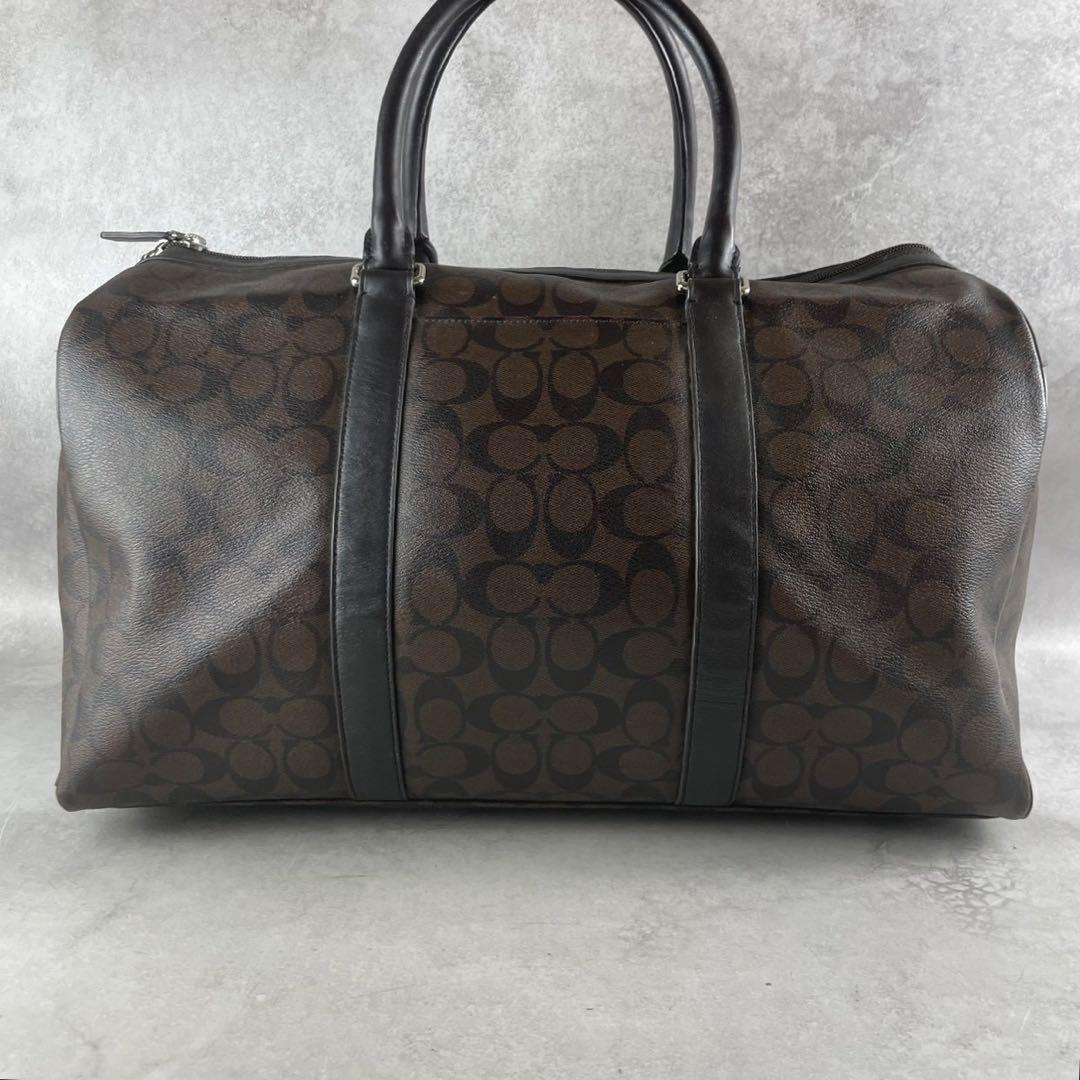 COACH コーチ　ダークブラウン ボストンバッグ　レザー