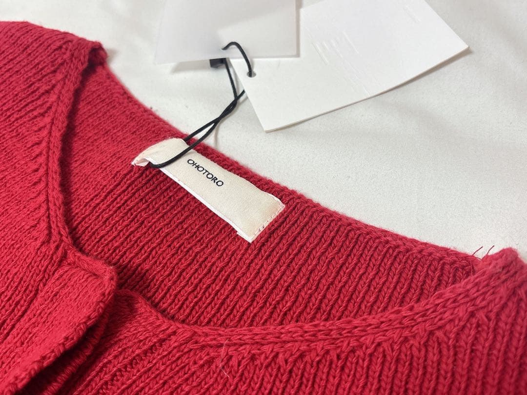 完売品✨タグ付ohotoro Hidden Crop Cardigan red