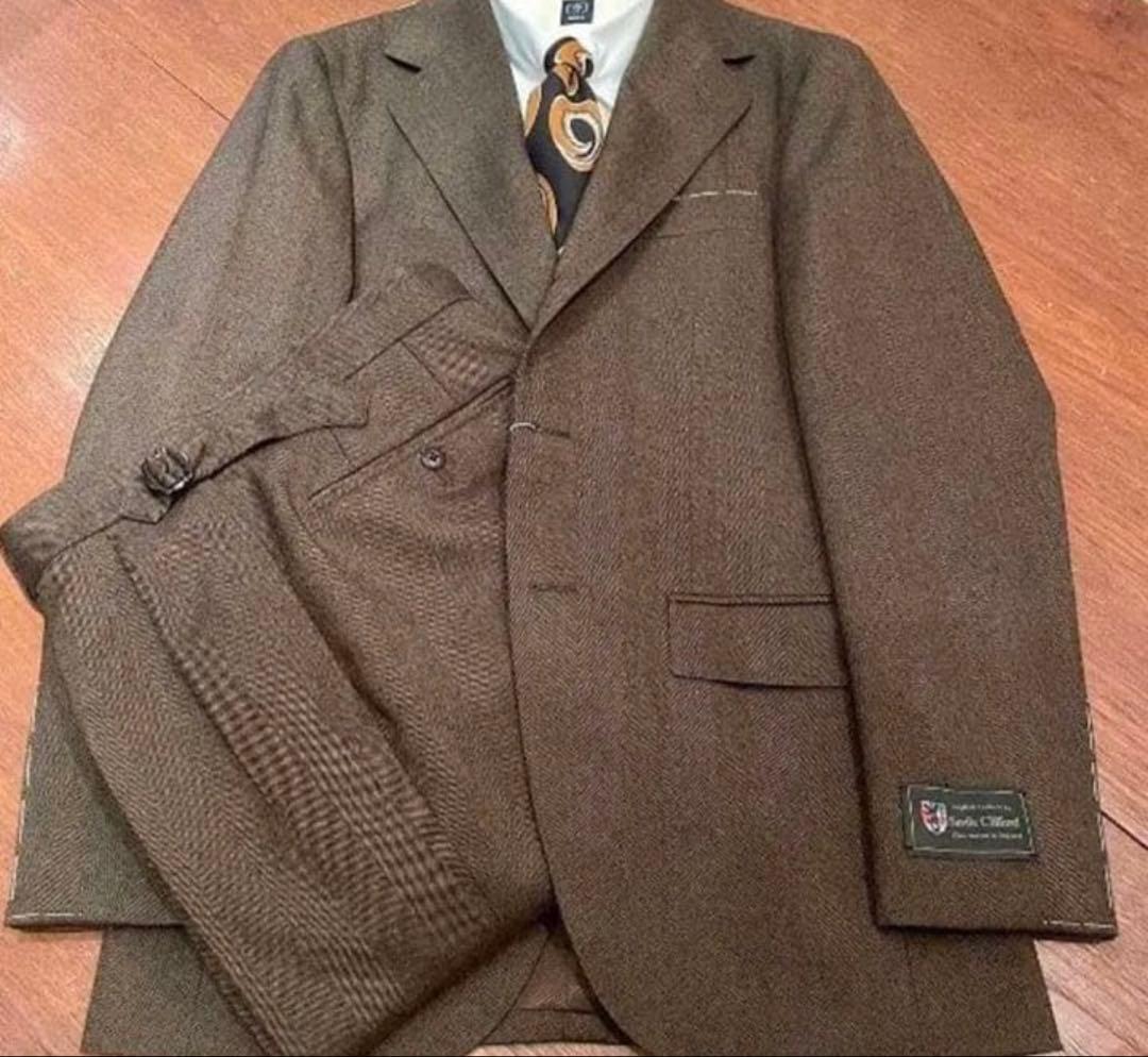 BEAMS F SAVILE CLIFFORD ヘリンボーン スーツ　46