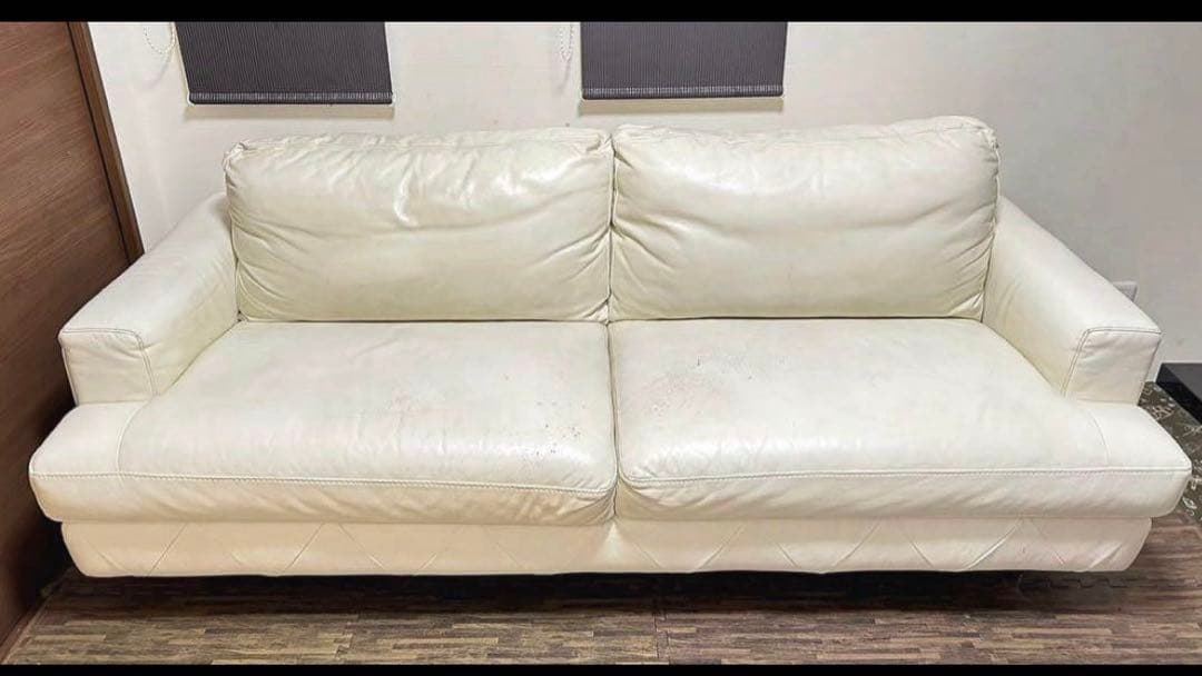 大塚家具ＩＤＣ　レザー本革ソファー　ホワイト