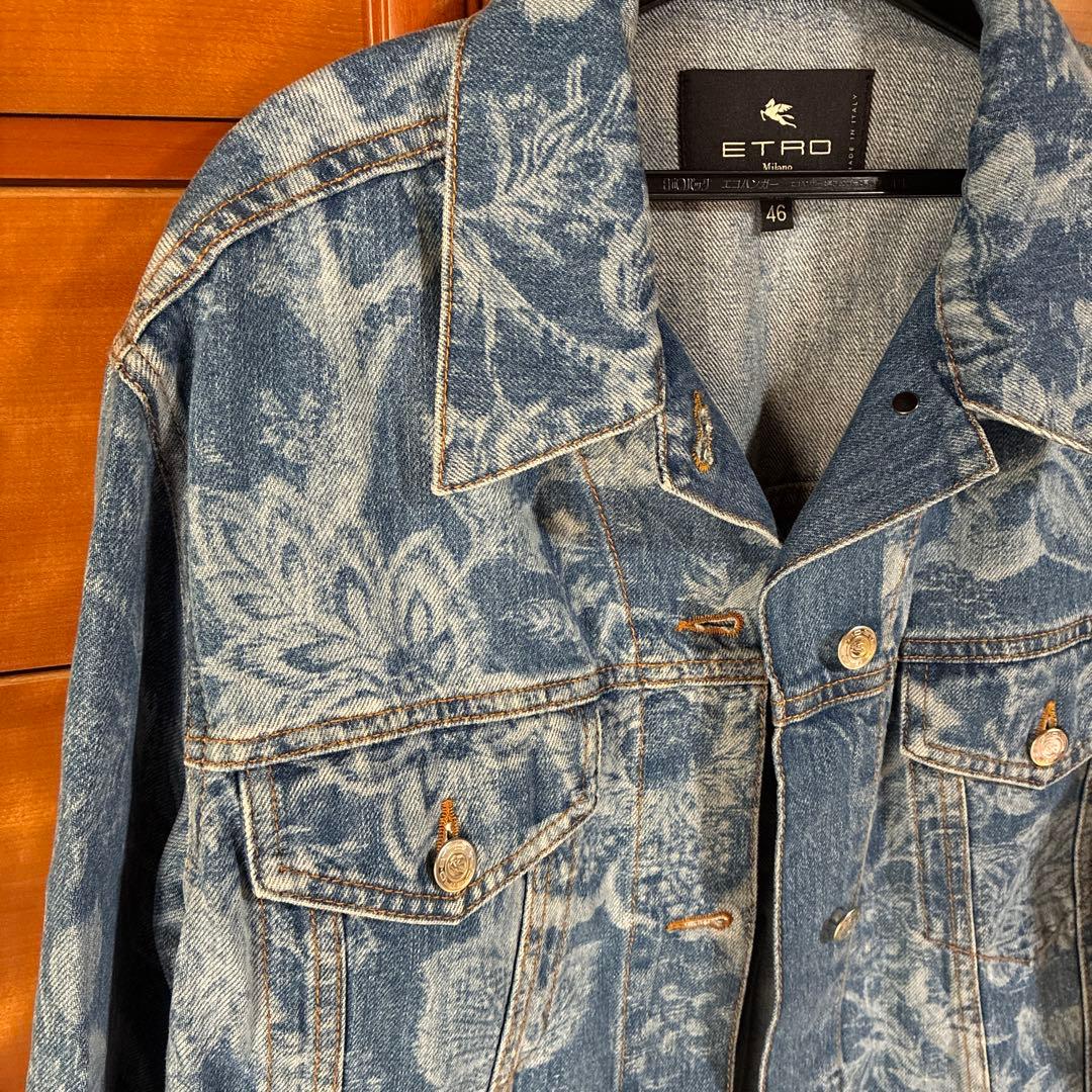 ETRO 花柄デニムジャケット 46