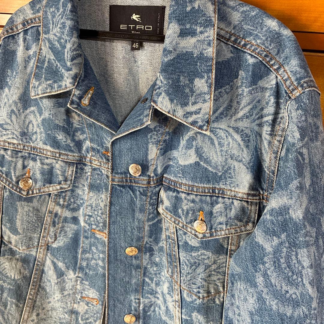 ETRO 花柄デニムジャケット 46