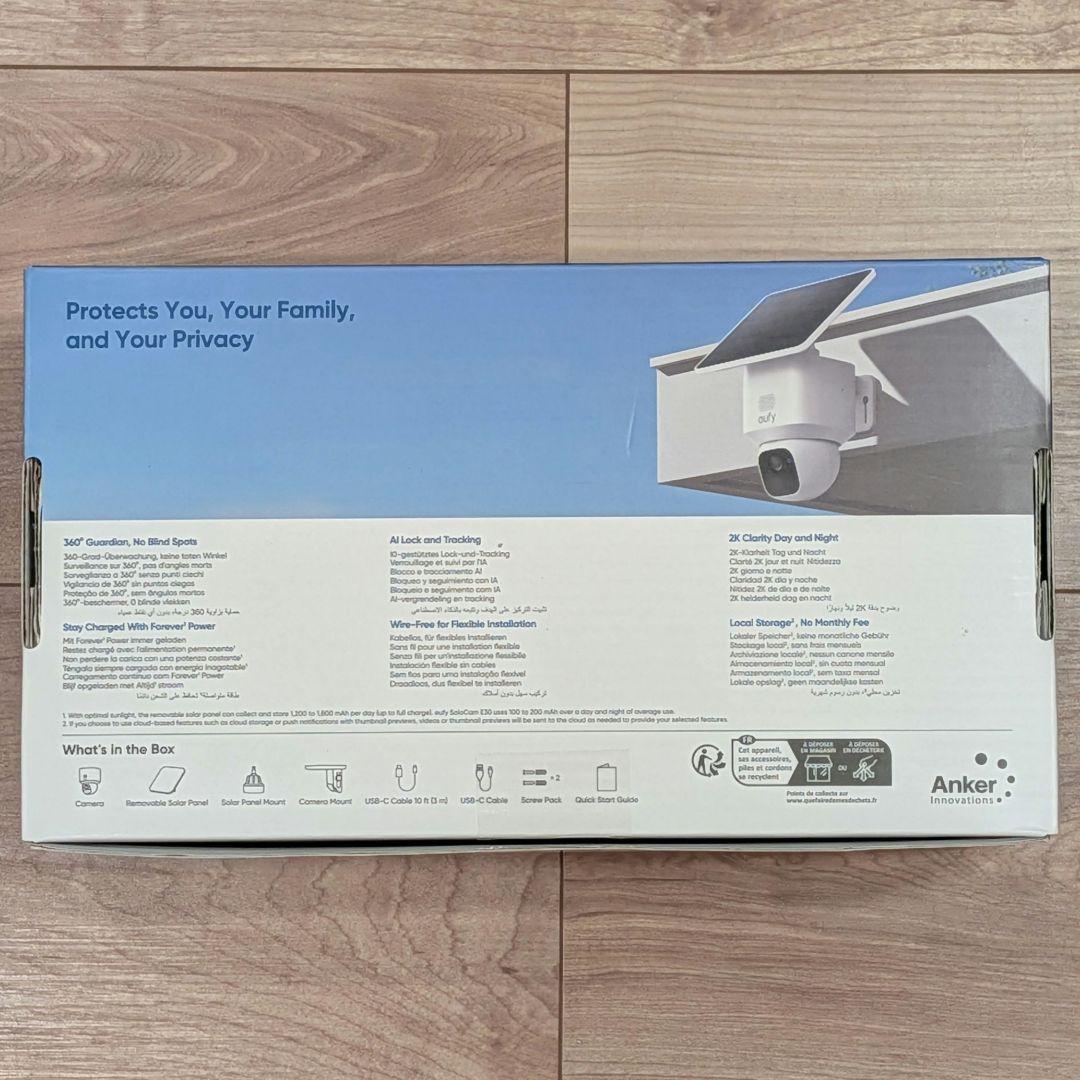 Anker eufy SoloCam E30 2K 防犯カメラ　取付金具付き