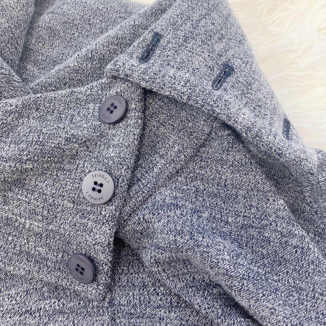 美品 L'EQUIPE レキップ ハイネックウールワンピース グレー