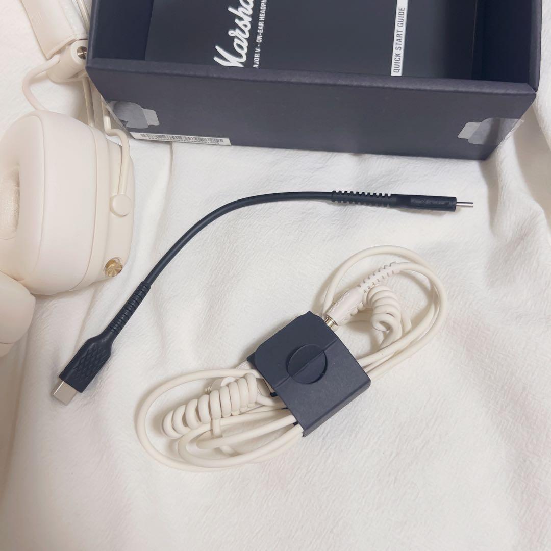 MarshallMajorV ワイヤレスヘッドフォン ホワイト 白 マーシャル