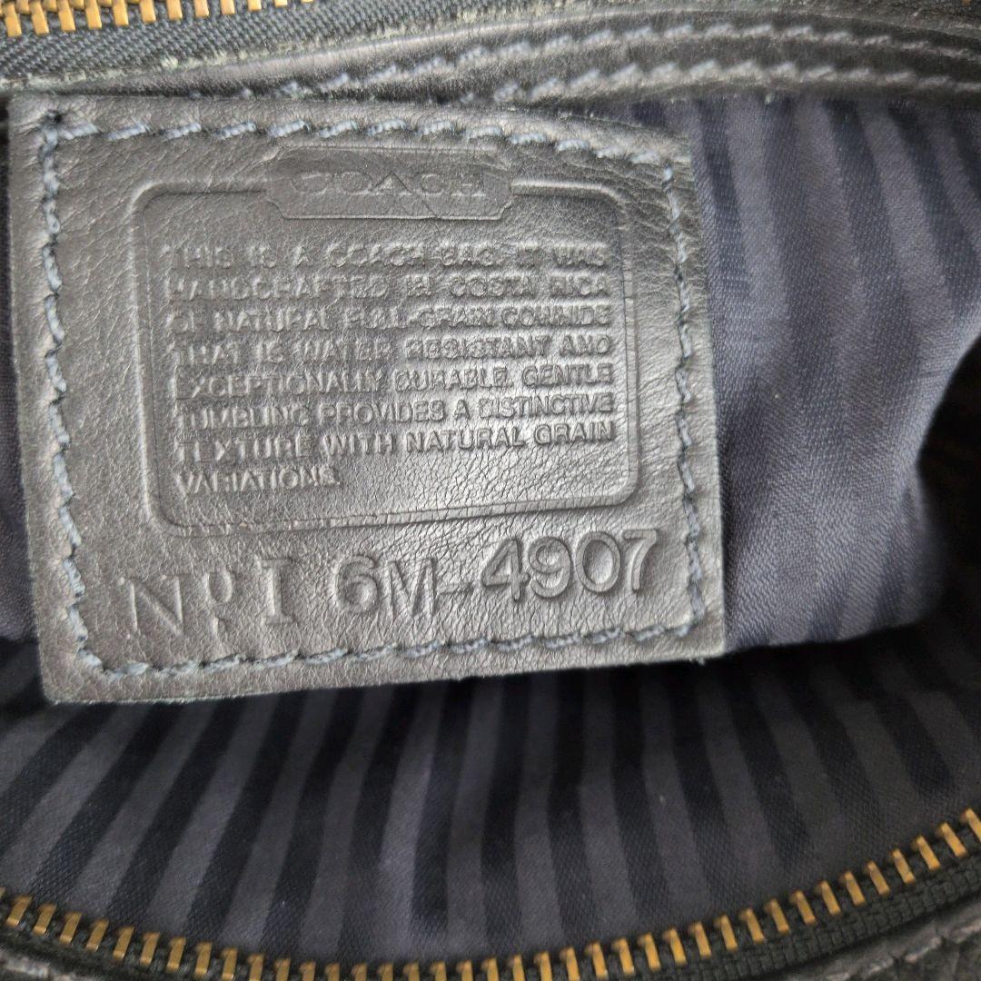 【美品】コーチ☆オールドコーチ　シボ革　チャーム　ショルダー　肩掛け　バッグ　黒