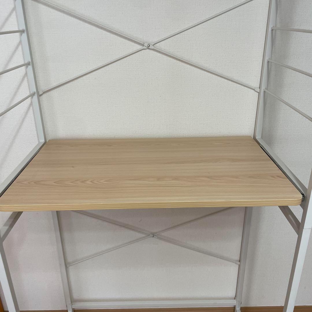 ゴミ箱上 レンジラック レンジ台 収納棚 スライド ナチュラル