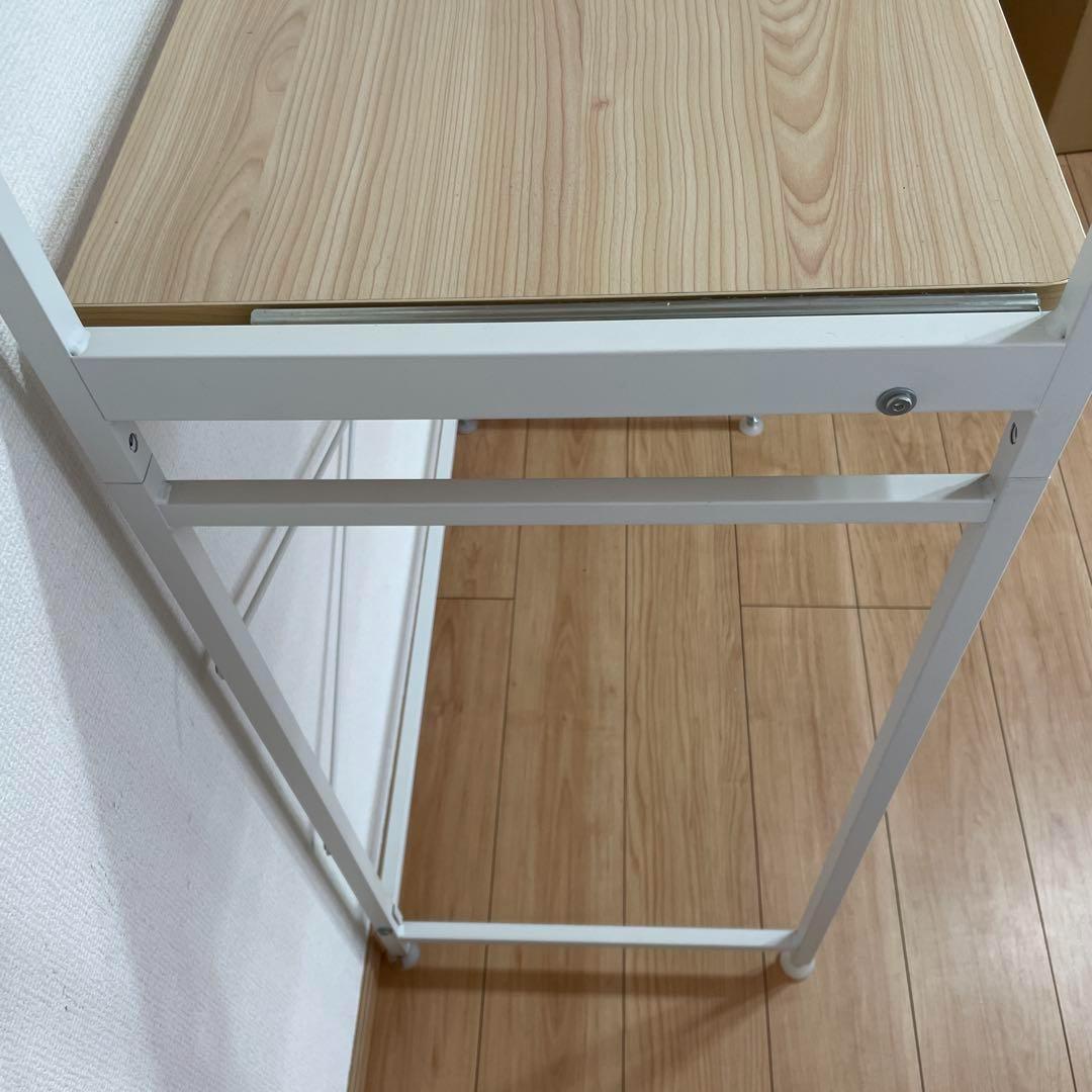 ゴミ箱上 レンジラック レンジ台 収納棚 スライド ナチュラル