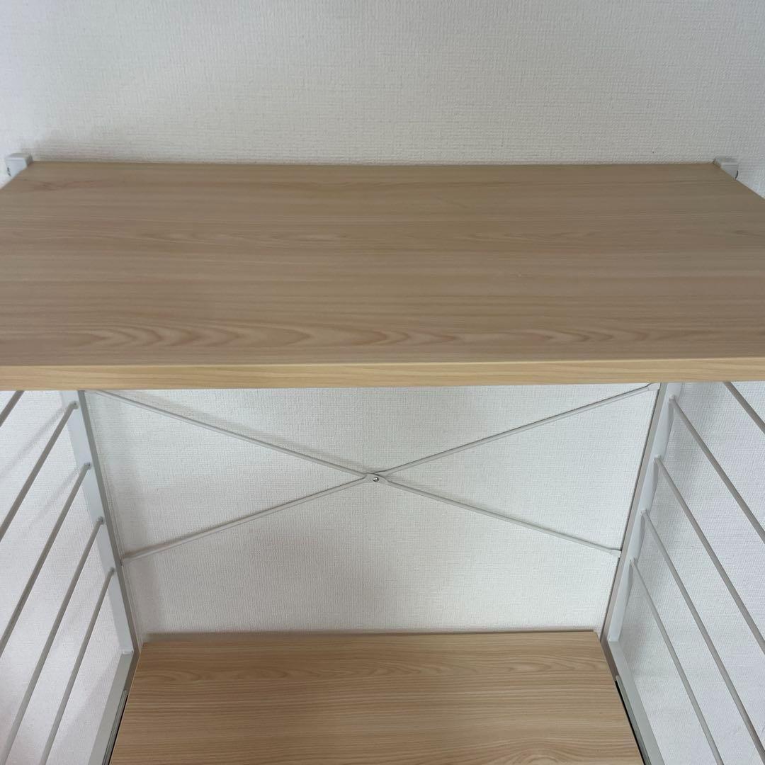 ゴミ箱上 レンジラック レンジ台 収納棚 スライド ナチュラル