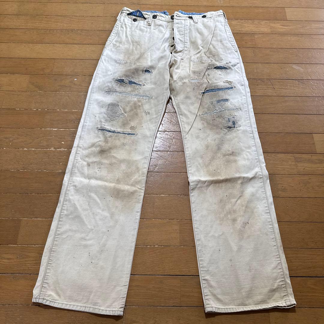 【26 】JELADO ダメージ加工 ホワイトパンツ