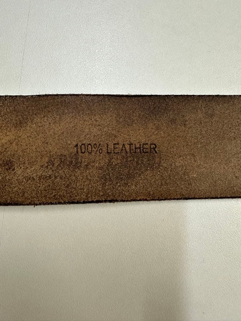 RRL ダブルアールエル　ブラウンレザーリングバックルベルト34