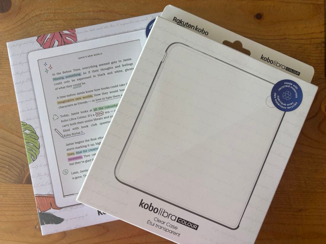 【12/5まで】Kobo Libra Colour（ホワイト）＋専用クリアカバー