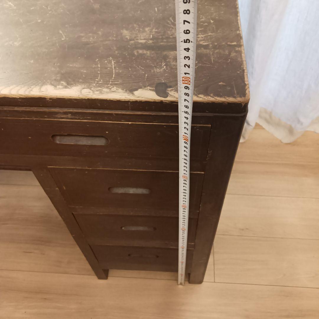 【古道具】昭和レトロ　片袖机　勉強机