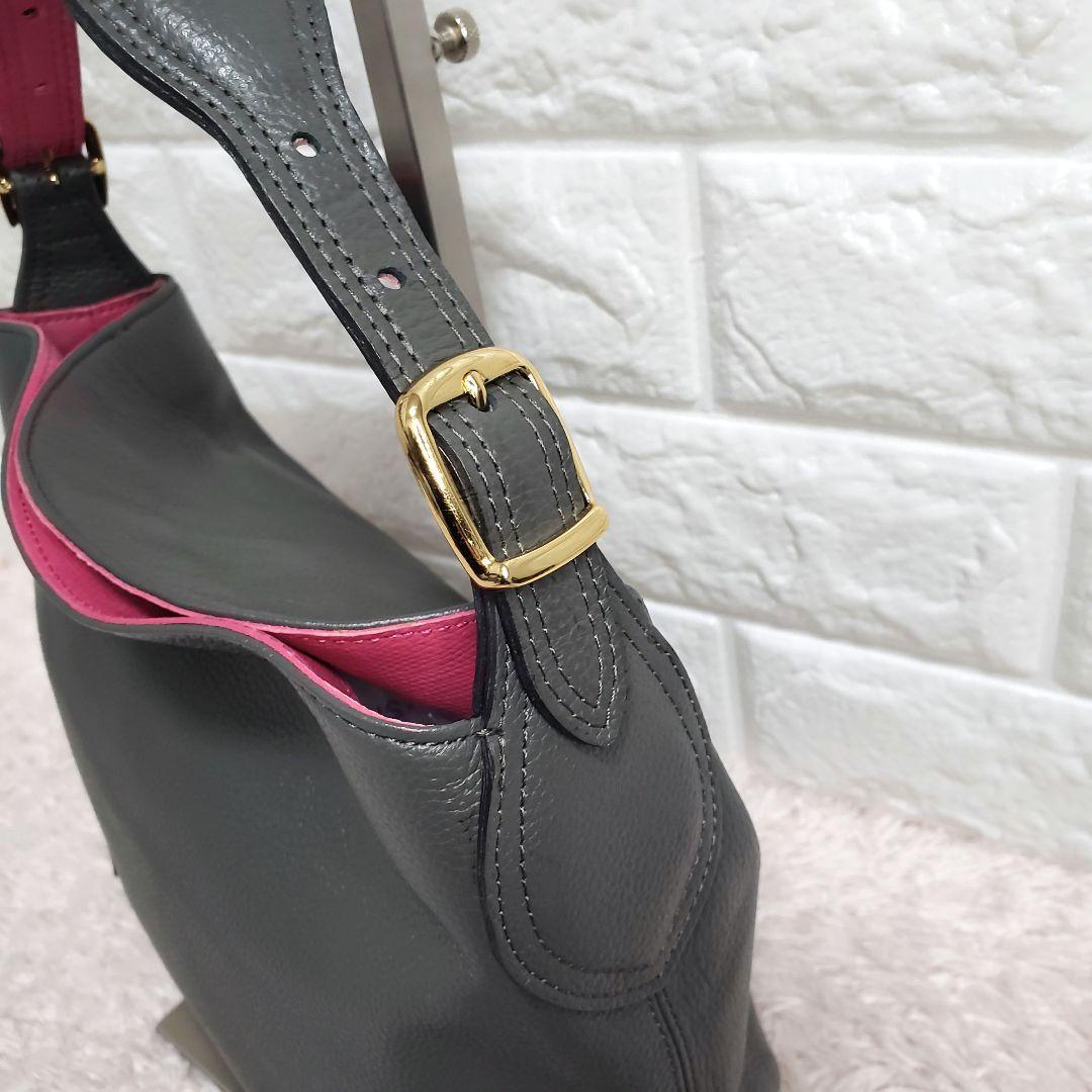 A.D.M.J エーディーエムジェイ ワンショルダーハンドバック グレー 極美品