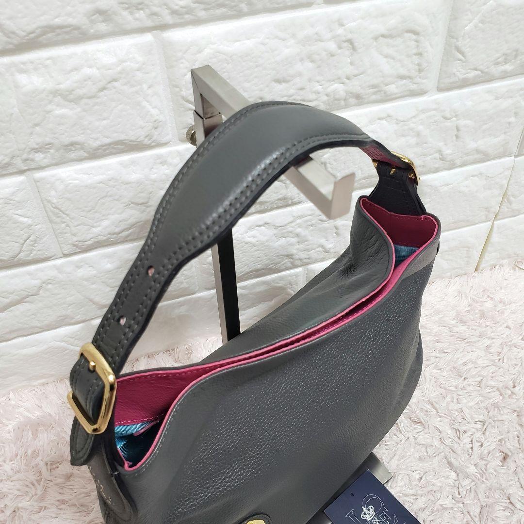 A.D.M.J エーディーエムジェイ ワンショルダーハンドバック グレー 極美品