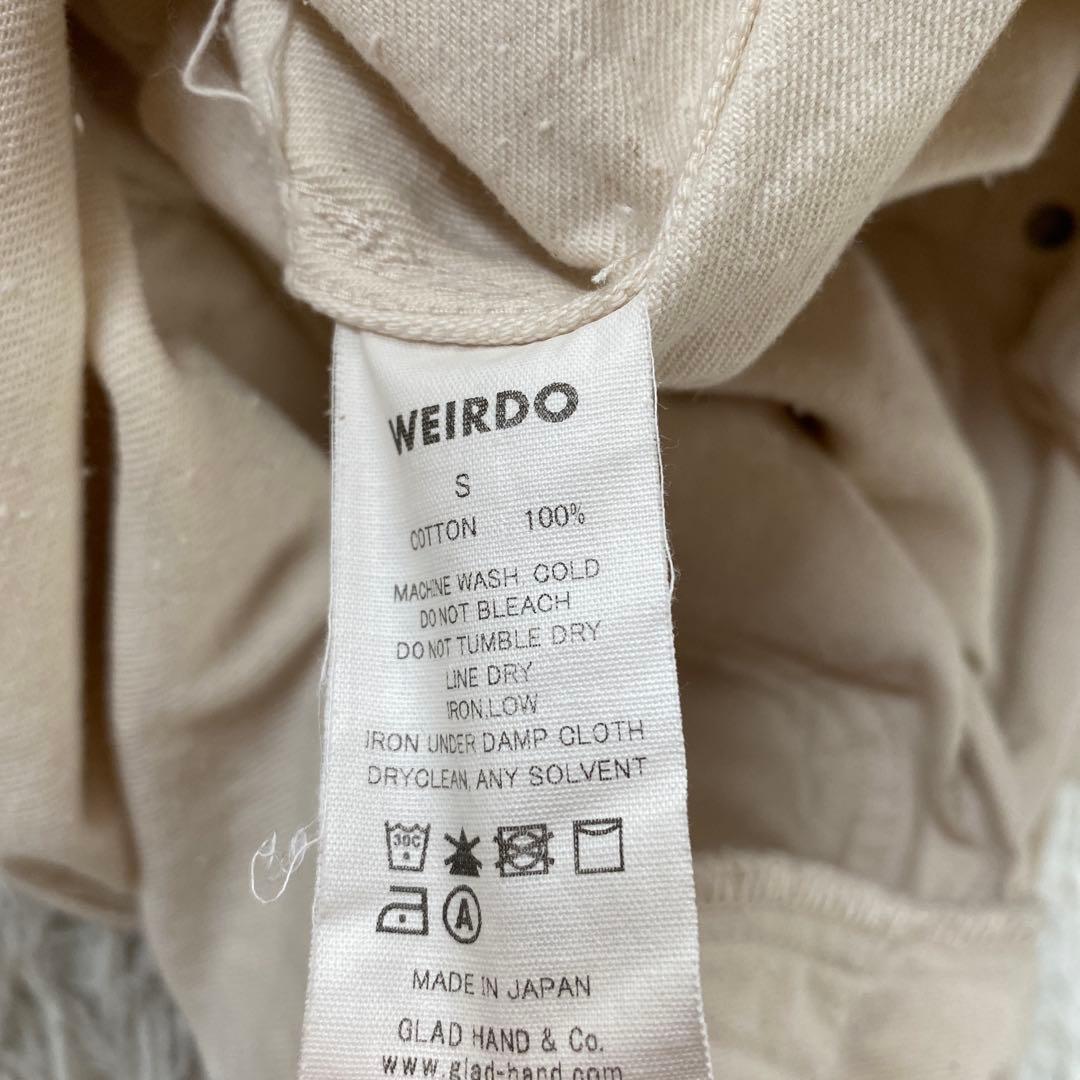 ウィアード weirdo WTCC ロゴ刺繍 アイボリー オーバーオール