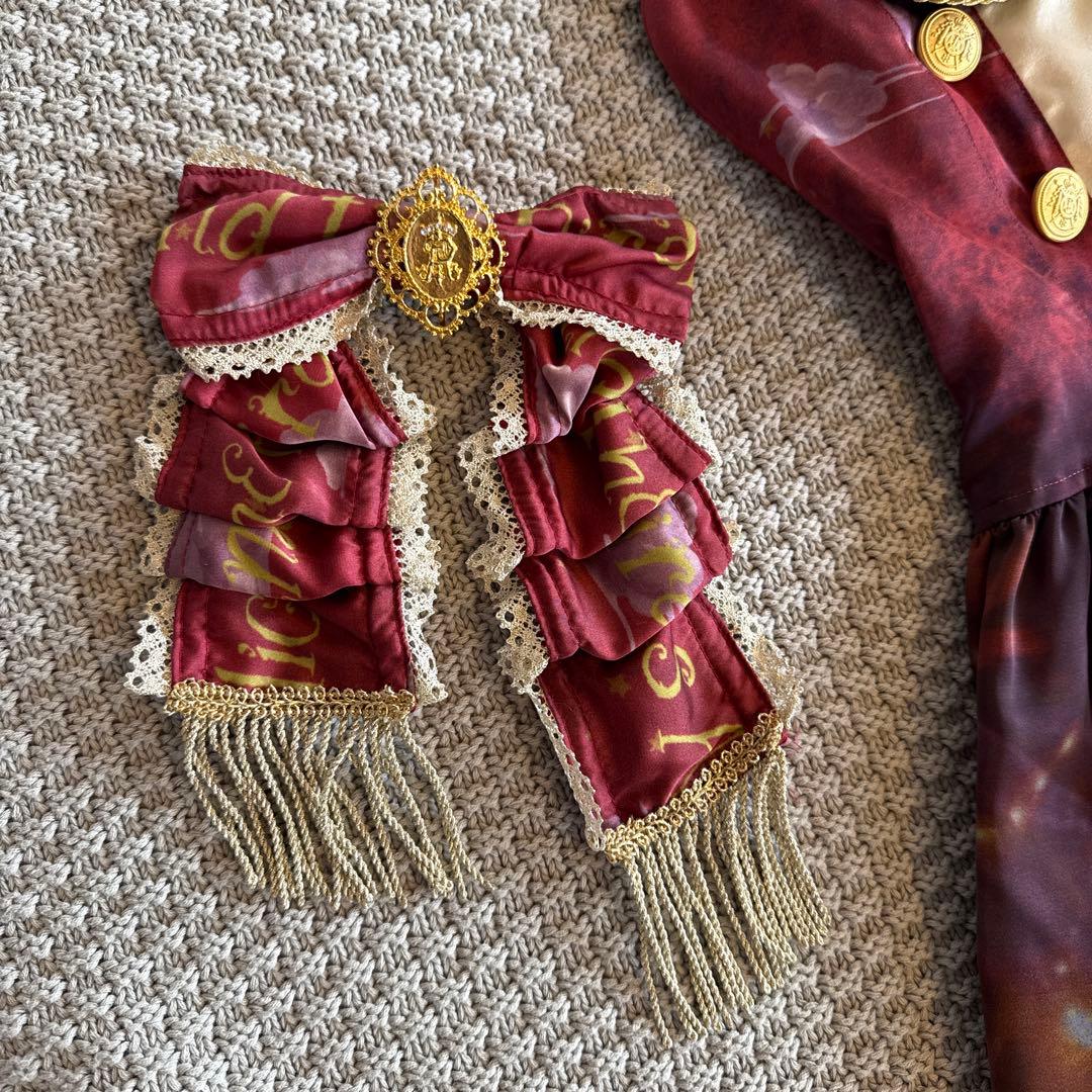 【セット】星空の天幕と秘密のサーカス団柄ジャンパースカート＆ タッセルバレッタ