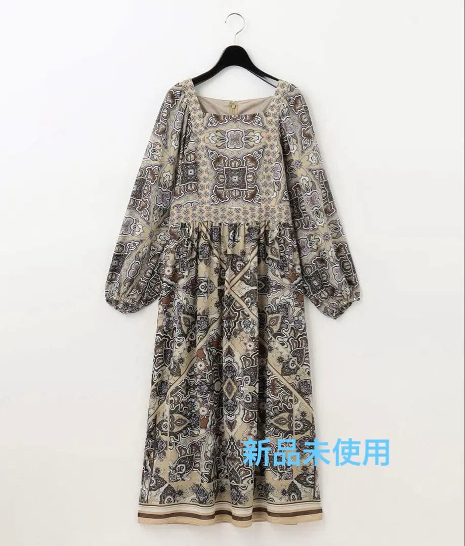 グレースコンチネンタル　モノグラムプリントワンピース