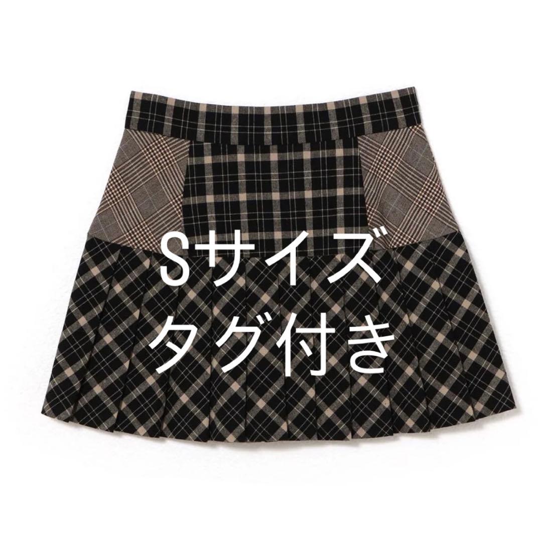 スカート Coco check pleats skirt S