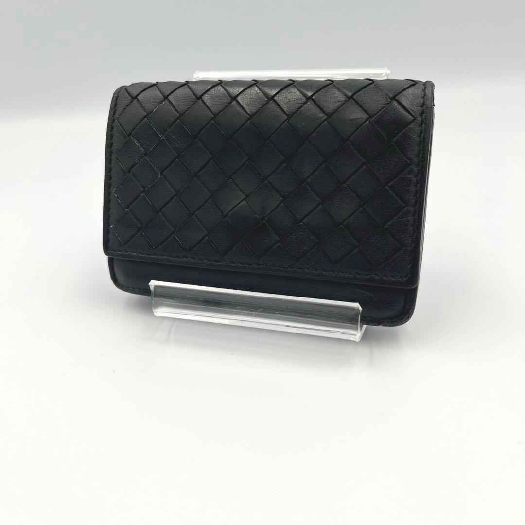 【人気アイテム】ボッテガヴェネタ　名刺入れ　イントレチャート　黒