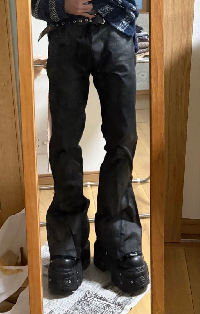 【archive】00sコーティングデニムパンツ ダークウェア エディ期 y2k