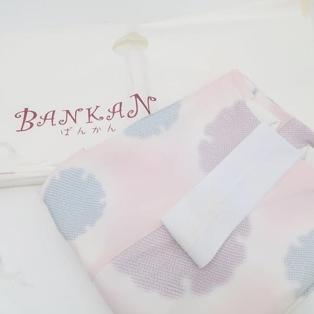 すももひめ 新品 BANKAN 雪輪 着物 仕付け糸付 長襦袢 5636