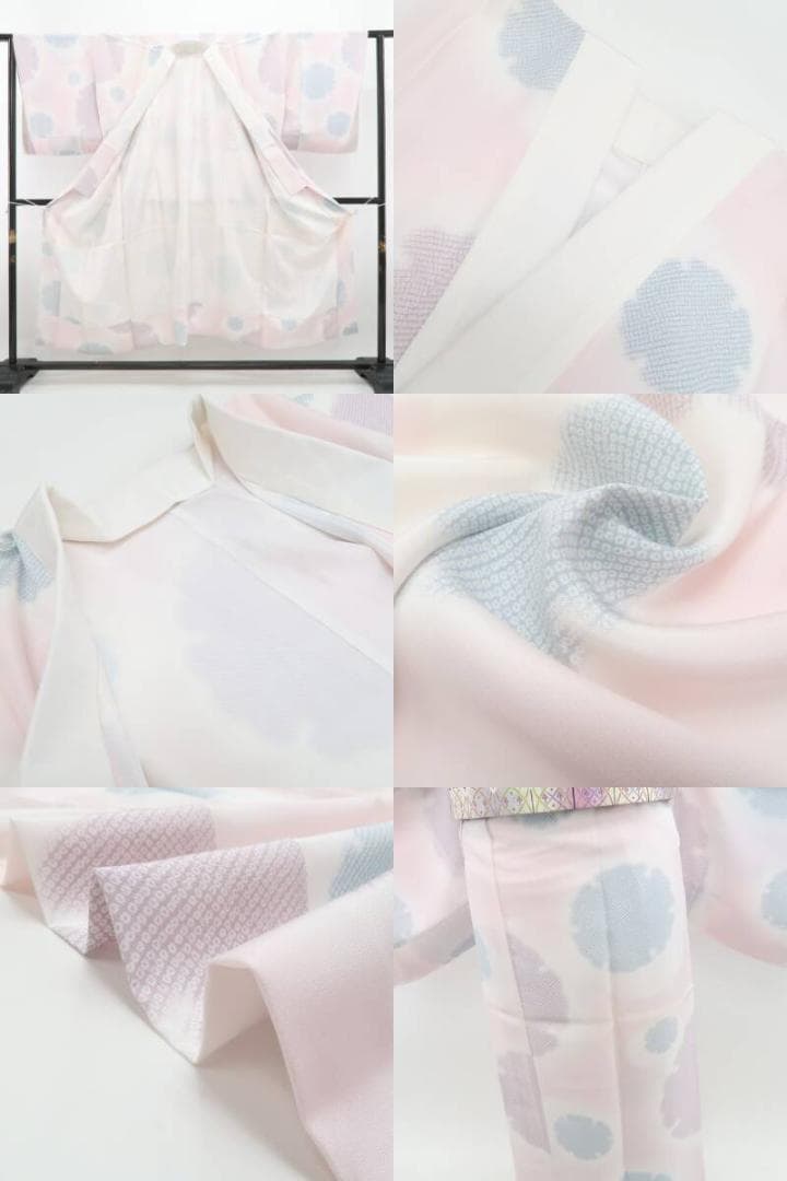 すももひめ 新品 BANKAN 雪輪 着物 仕付け糸付 長襦袢 5636