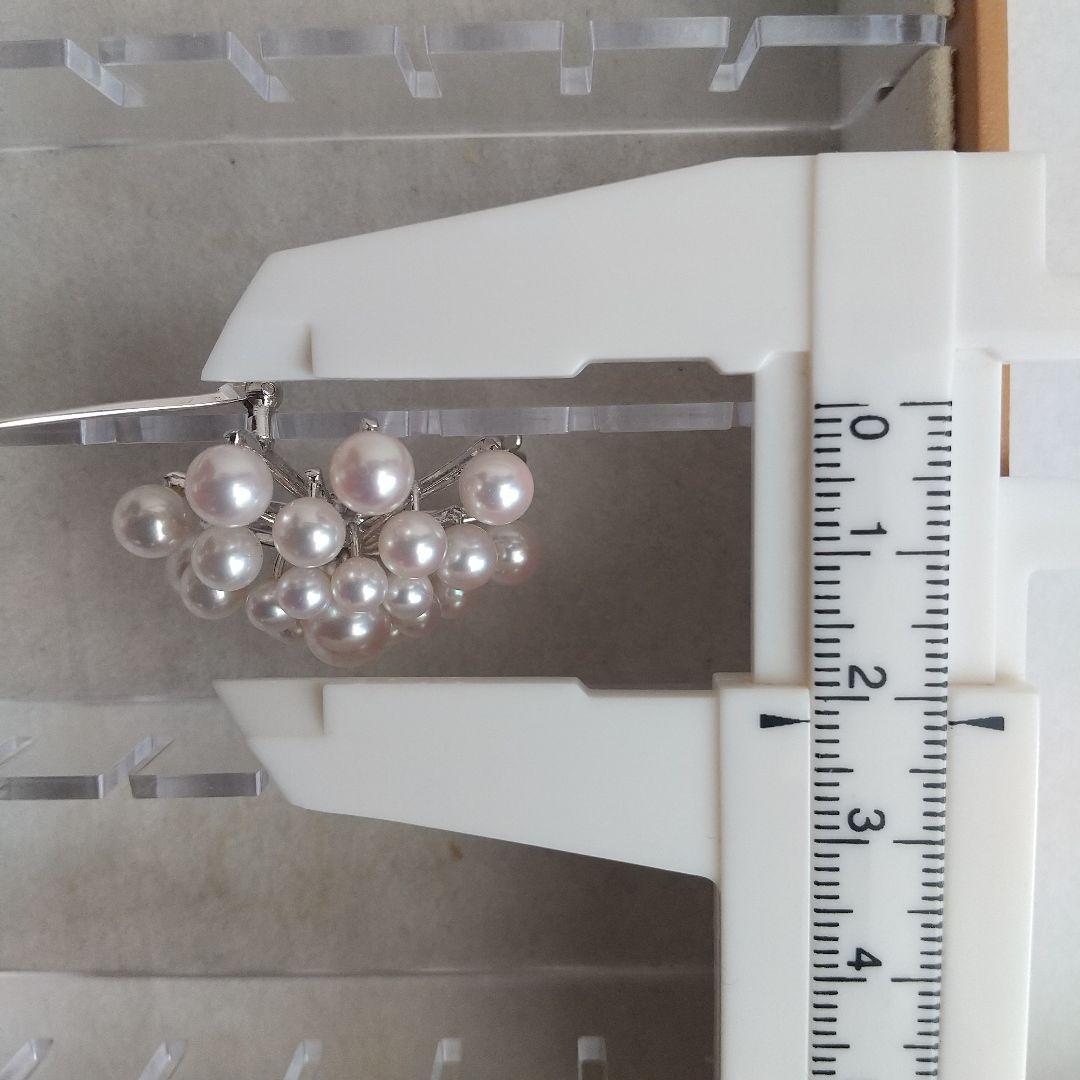 パール　ブローチ　本真珠　花