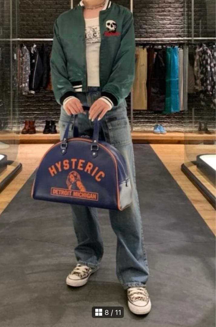 ヒステリックグラマー　バッグ　青×オレンジ