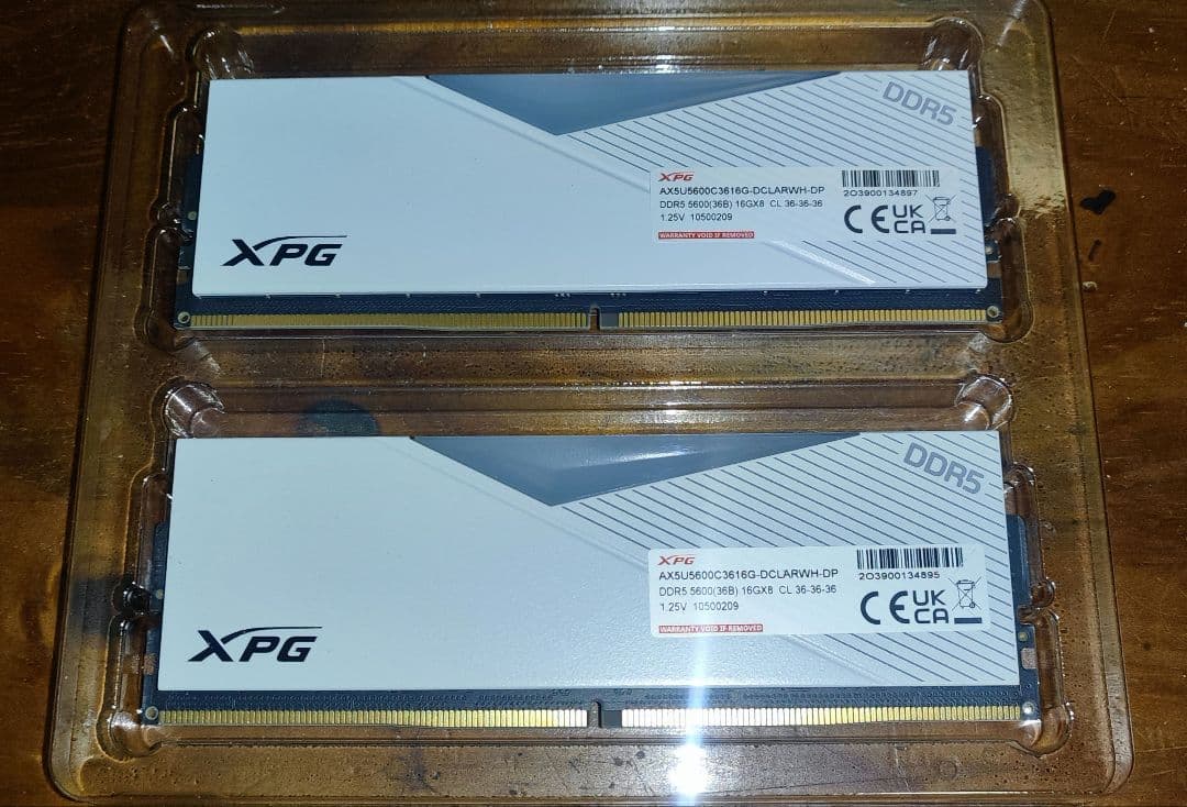 XPG DDR5-5600 16GB メモリー 2枚セット
