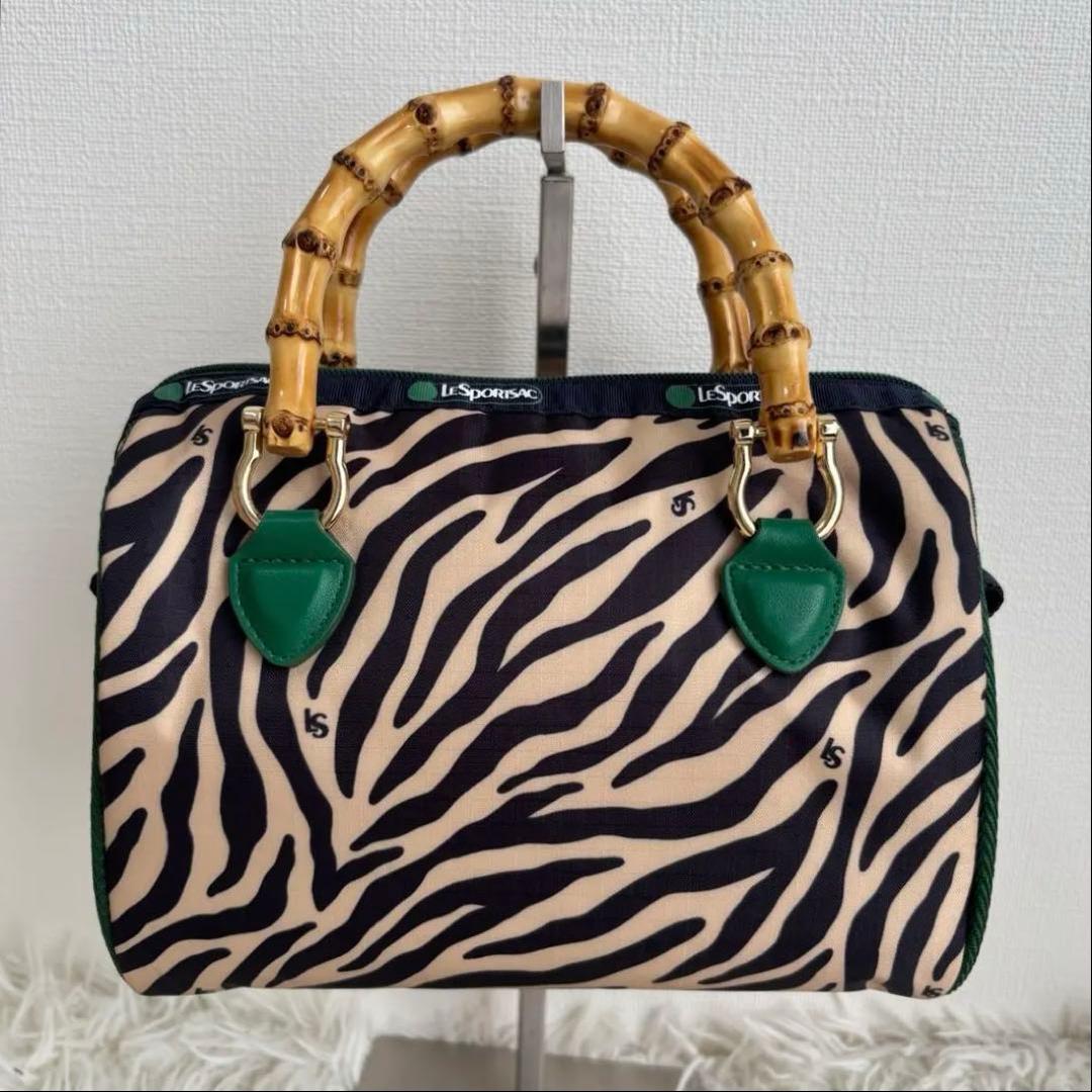 【極美品】LeSportsac アトリエ ゼブラ柄 ミニボストンバッグ
