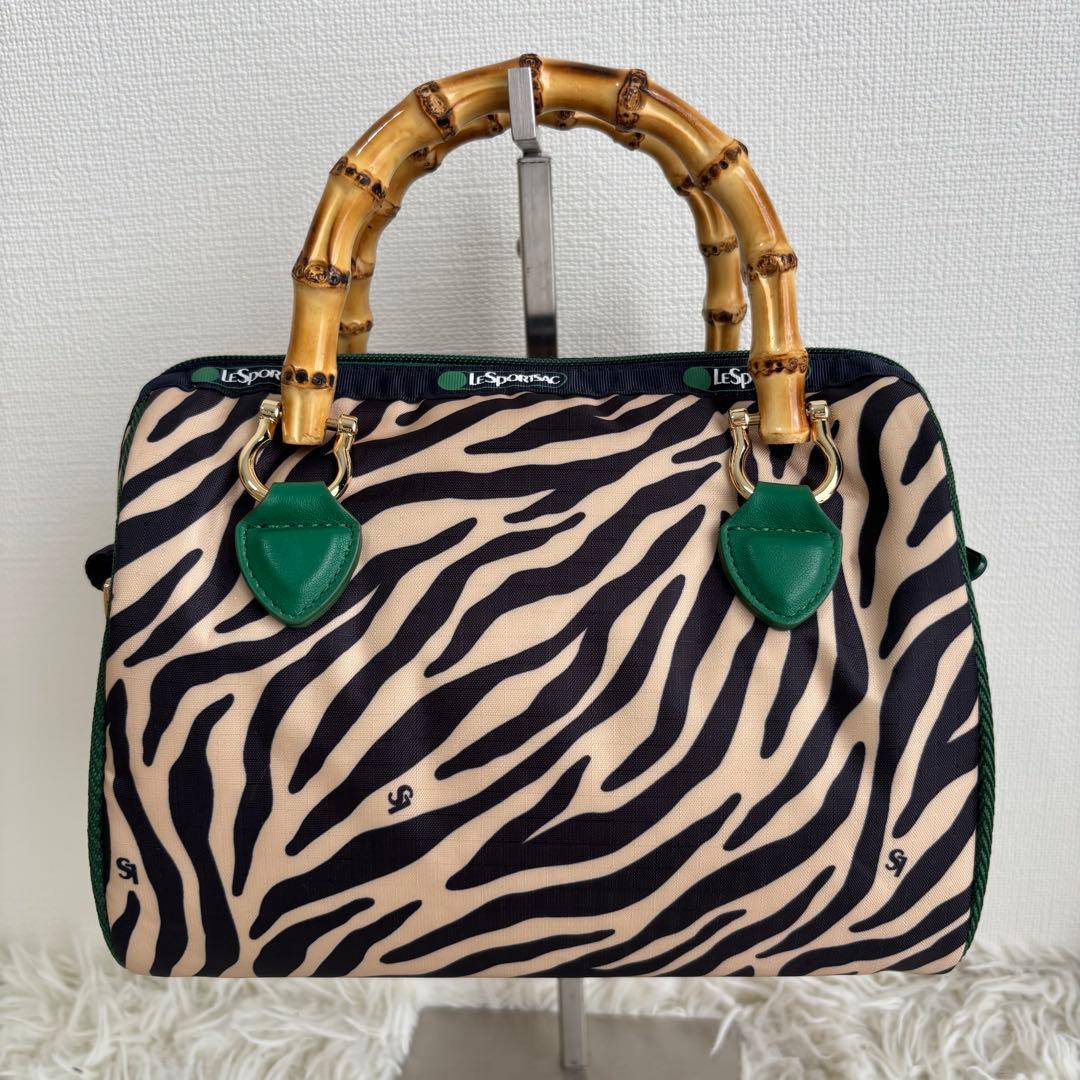 【極美品】LeSportsac アトリエ ゼブラ柄 ミニボストンバッグ