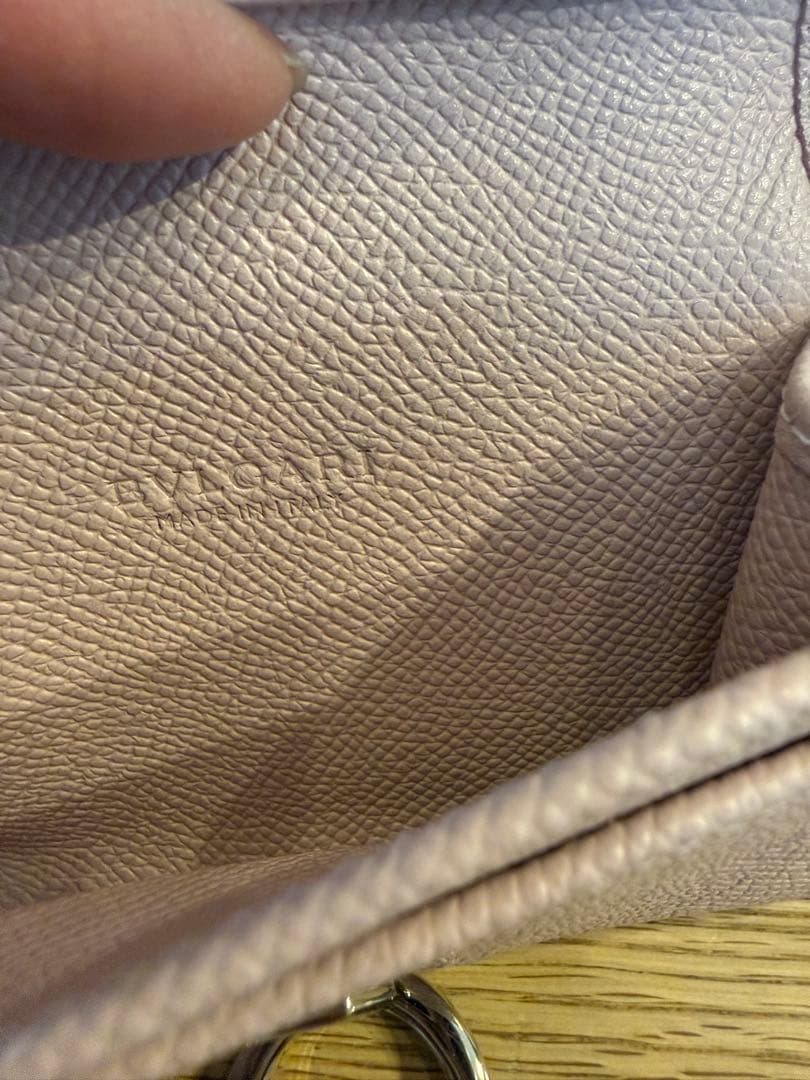 ブルガリ　30421 名刺入れカードケース　ピンク