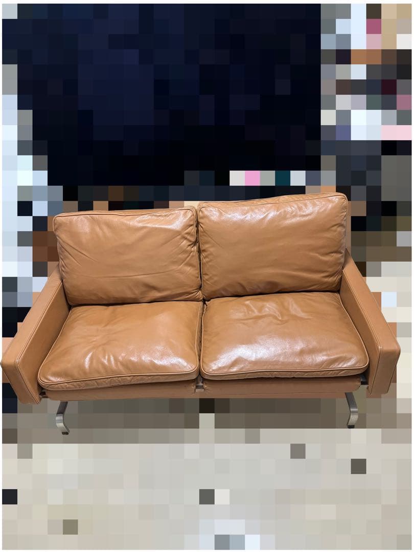 ポールケアホルム PK31 ダブルソファ 本革 リプロダクト　キャメル