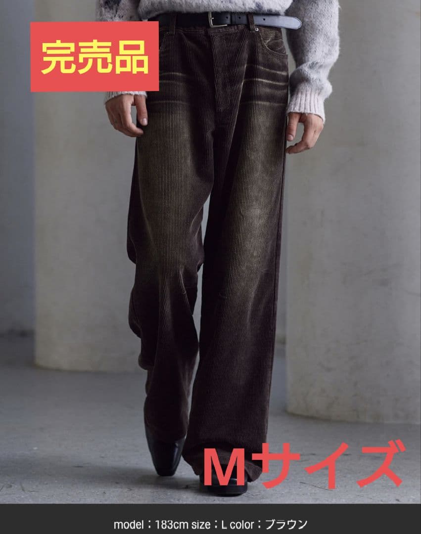 【完売品】CLEL アンティークデザイン コーデュロイスラックスパンツ