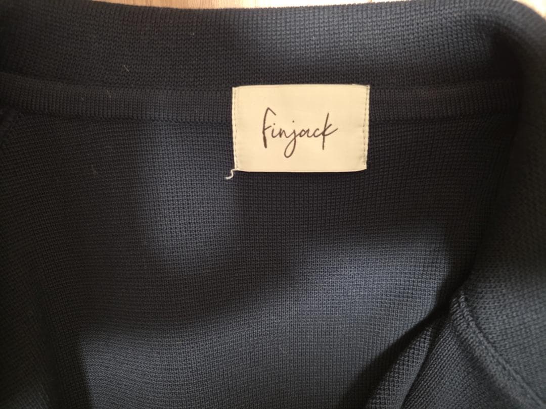 超美品 BEAMS F / Finjack ニット ジャケット ネイビー L