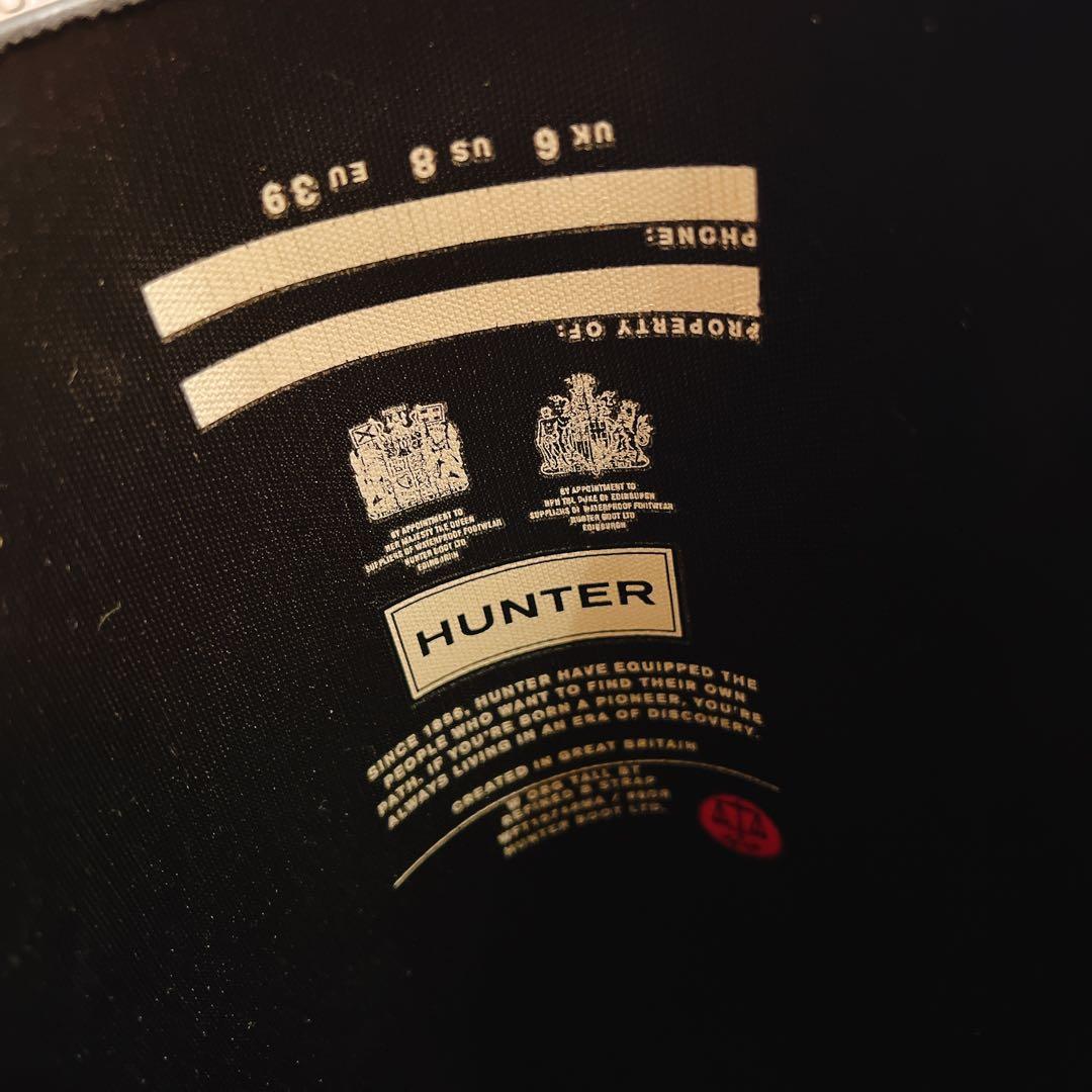 【中古／美品】HUNTER オリジナル ブラック レインブーツ (箱付き)