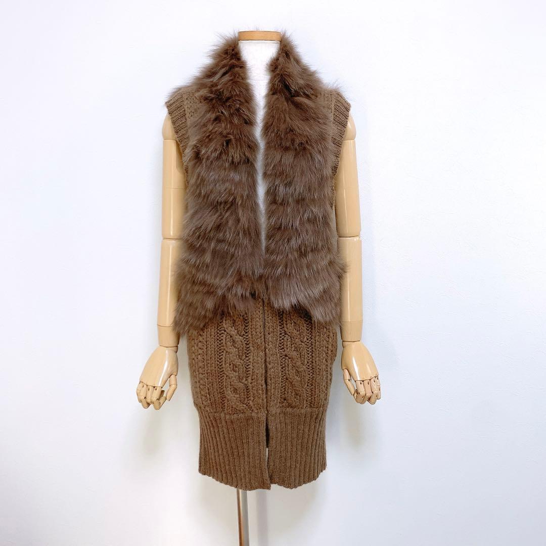 【美品✨】定価70,000円❤️ダブルスタンダードクロージング✨リアルファーベスト