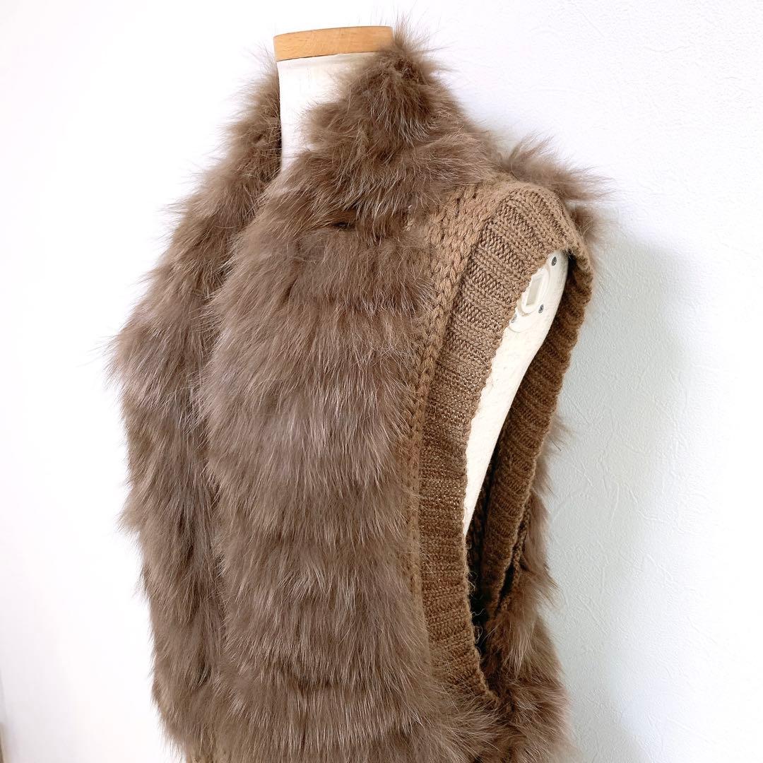 【美品✨】定価70,000円❤️ダブルスタンダードクロージング✨リアルファーベスト