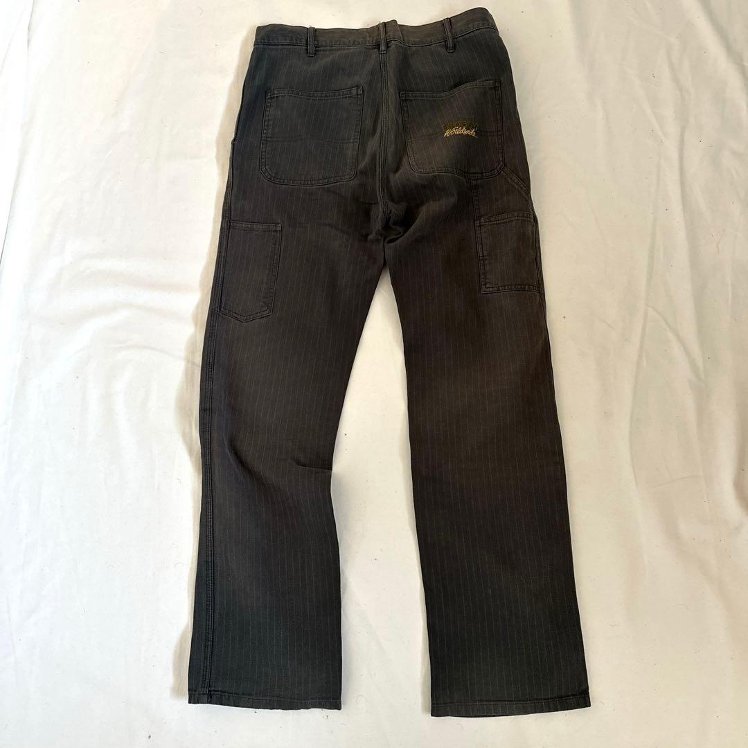 90's-00's OLD STUSSY ストライプペインターワークパンツ