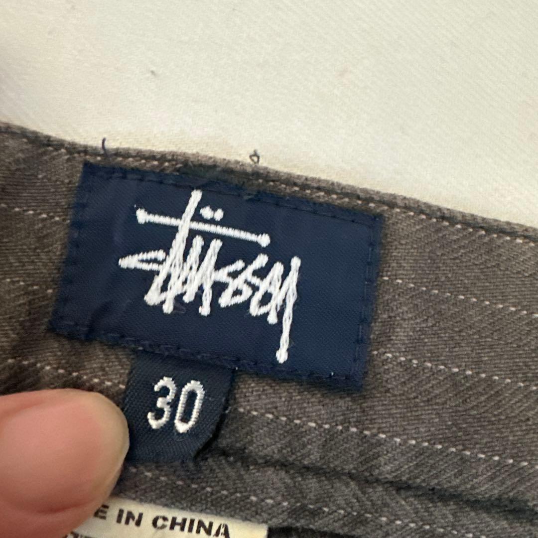 90's-00's OLD STUSSY ストライプペインターワークパンツ