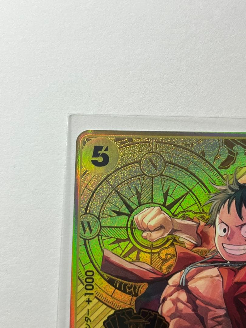 ワンピースカード ルフィ SR 2周年 ST13 金仕様